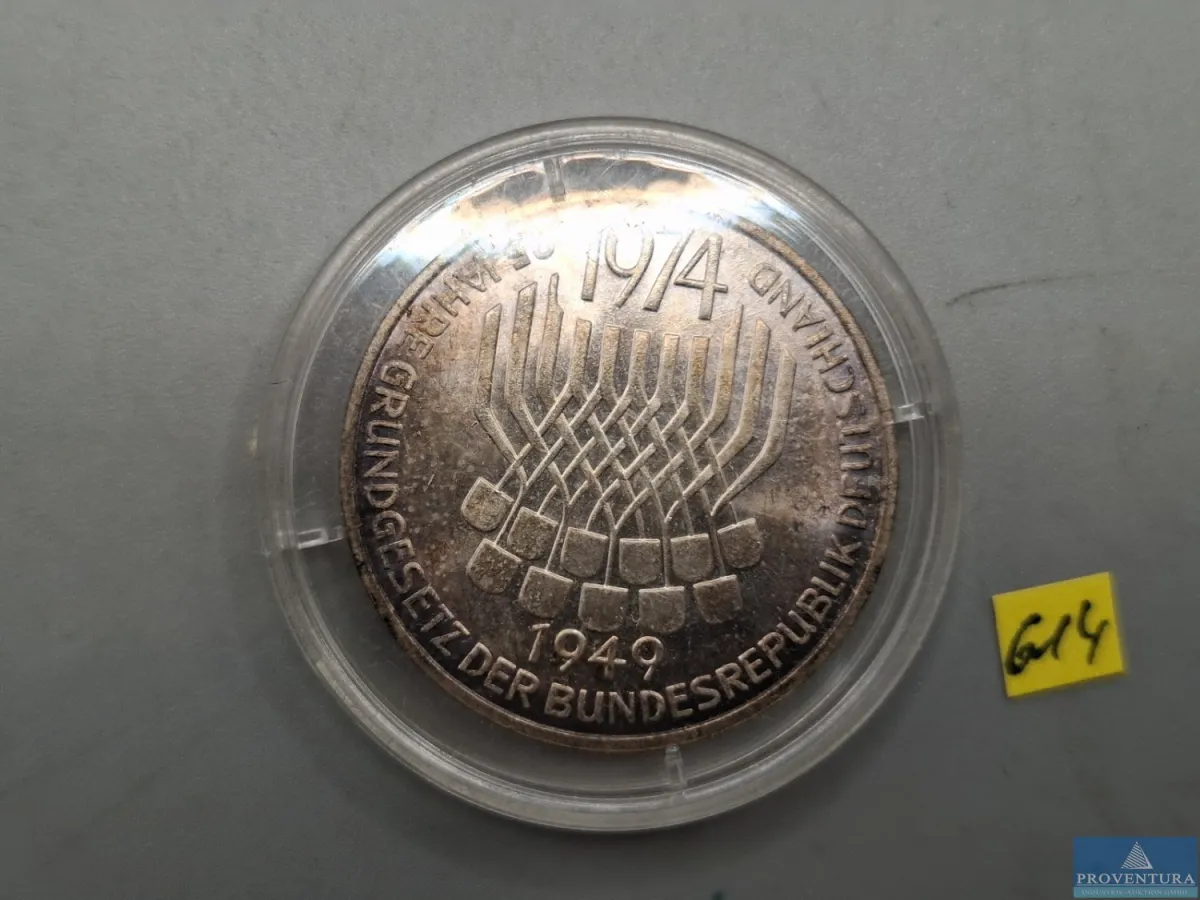 Silbermünze Bundesrepublik Deutschland 5 DM Grundg
