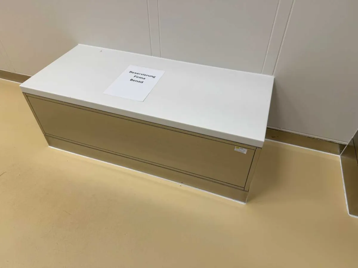 (2x) Reinraum Sitzbank 120x50x44 cm Edelstahl