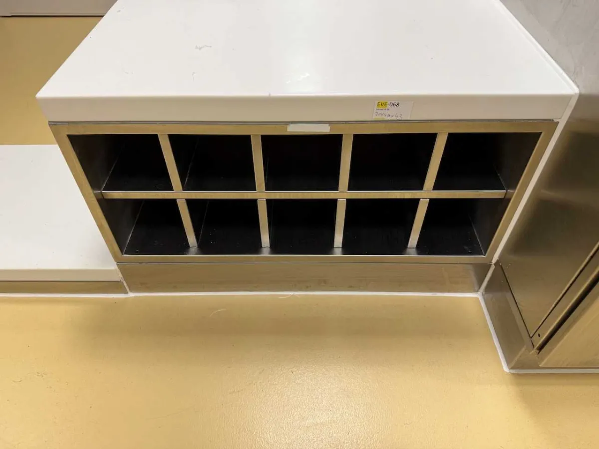 Edelstahl Sitzbank 70x40x43 cm mit Schuhablage