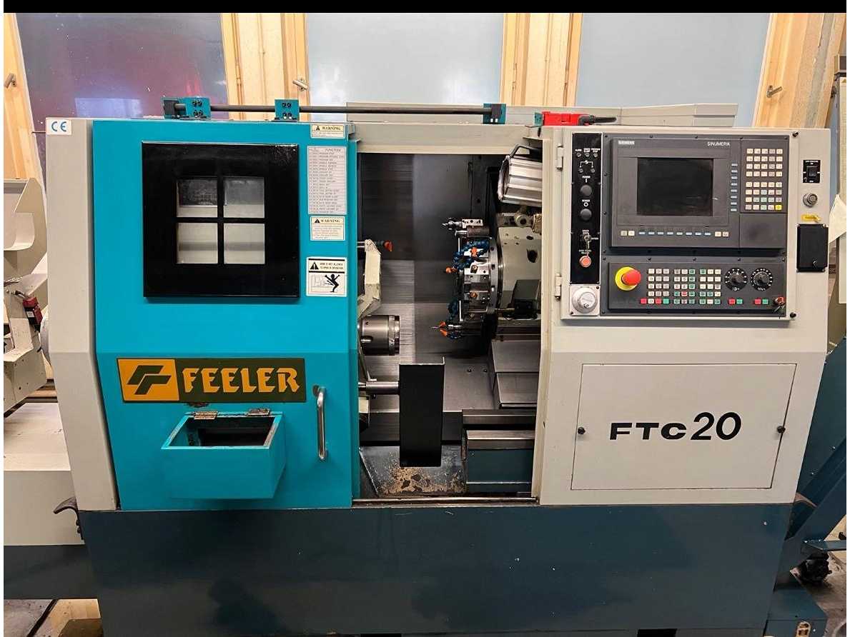 CNC-Drehbank mit Stabzufuhr – Feeler FTC 20