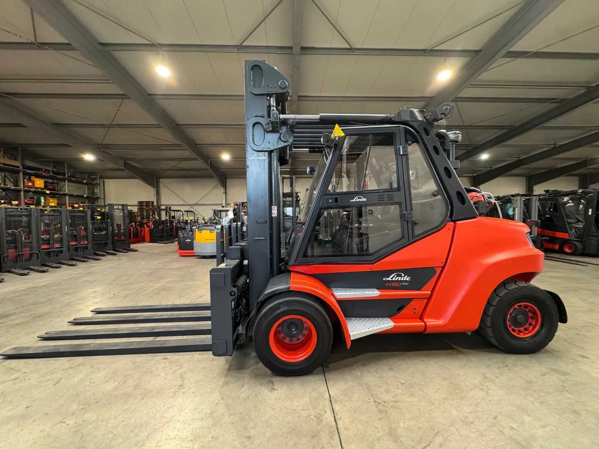 2019 Linde H80/900T 8.000kg 3.+4. Ventil Gabelversteller Kabine AC Klima Gasstapler Gabelstapler 16