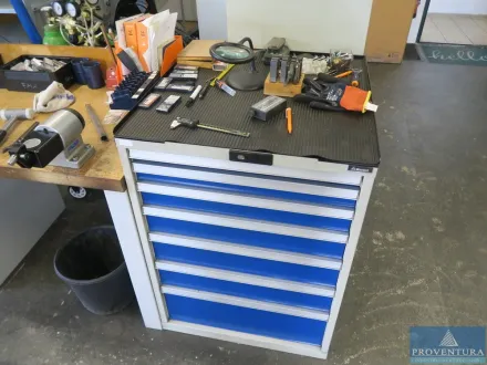 Magazin-Schubladenschrank GRANIT Stahl grau/blau 7 – RESALE