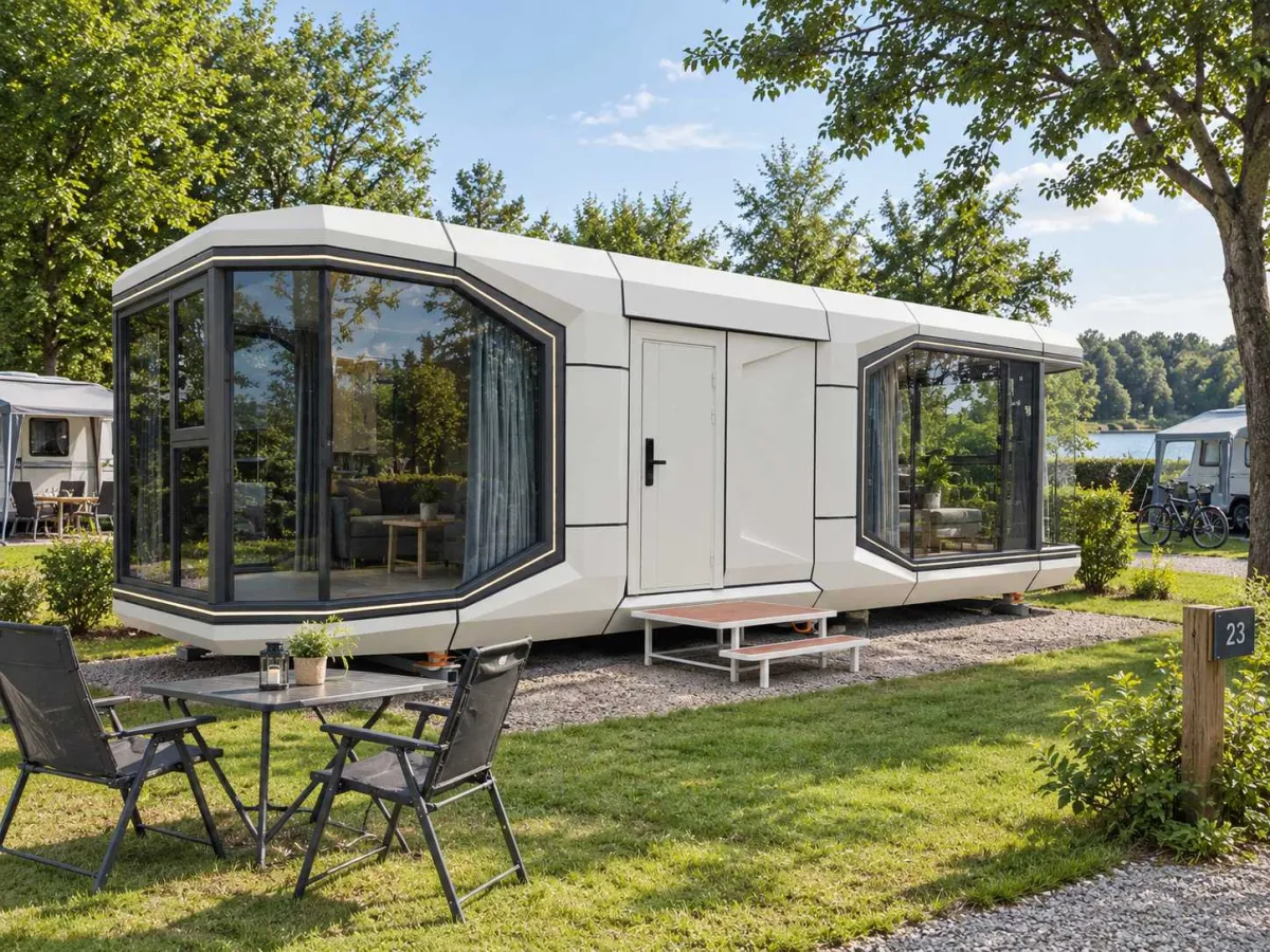 LV-Kapseln 11,8x3,3 m Tiny House / Space woning / Capsule woning / Chalet