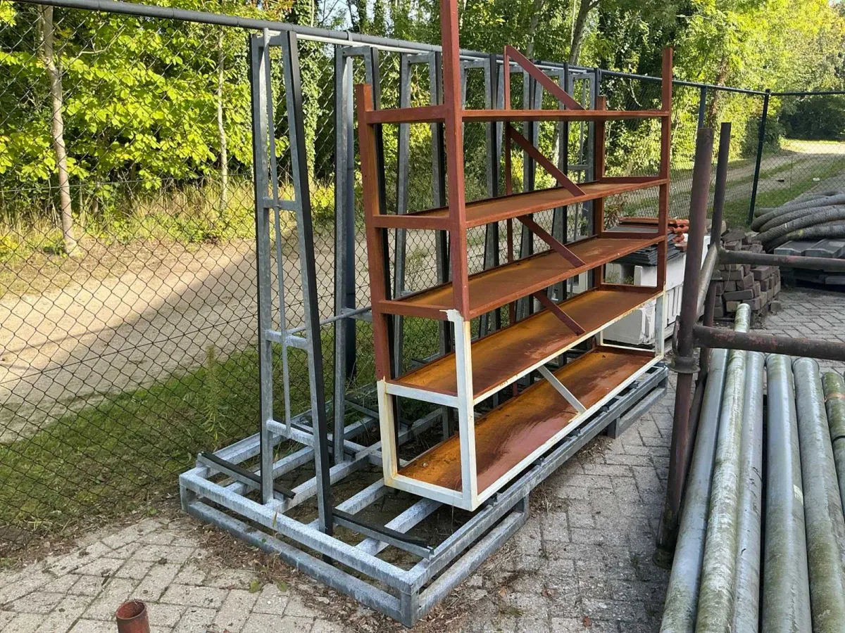 Doppelseitiges verzinktes Glasgestell