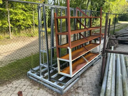 Doppelseitiges verzinktes Glasgestell – RESALE