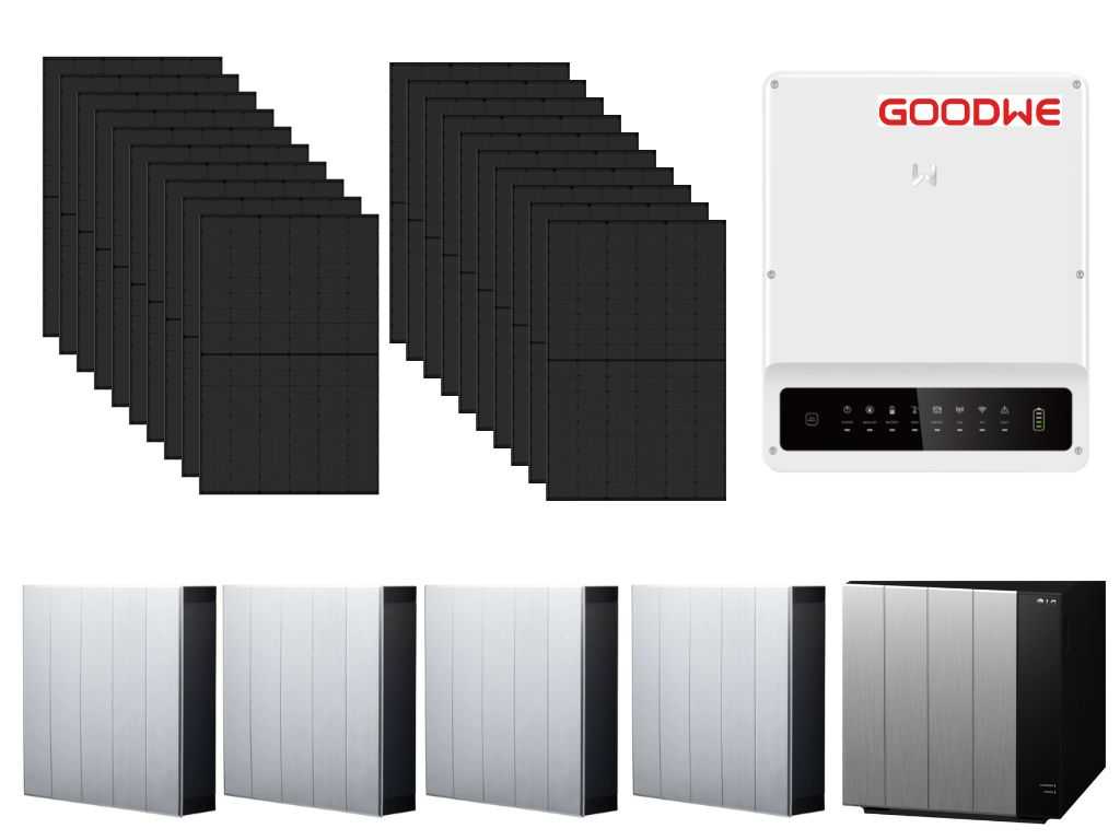 Jolywood – Set mit 18 Solarpanels (455 Wp) – Hybridwechselrichter – 17,2 kWh Batterie