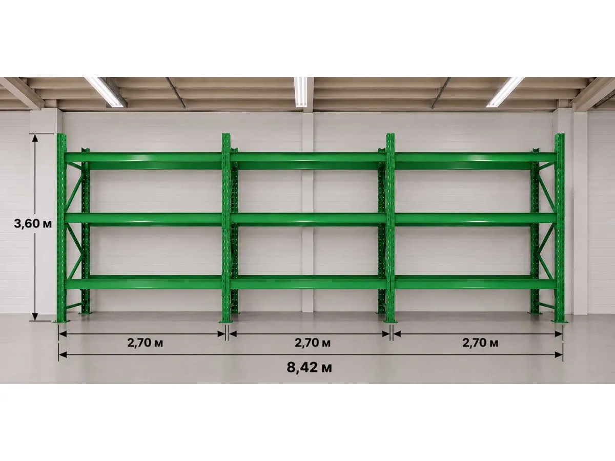 8,42 m/3,6 m Schäfer - PR400 - Palettenregal