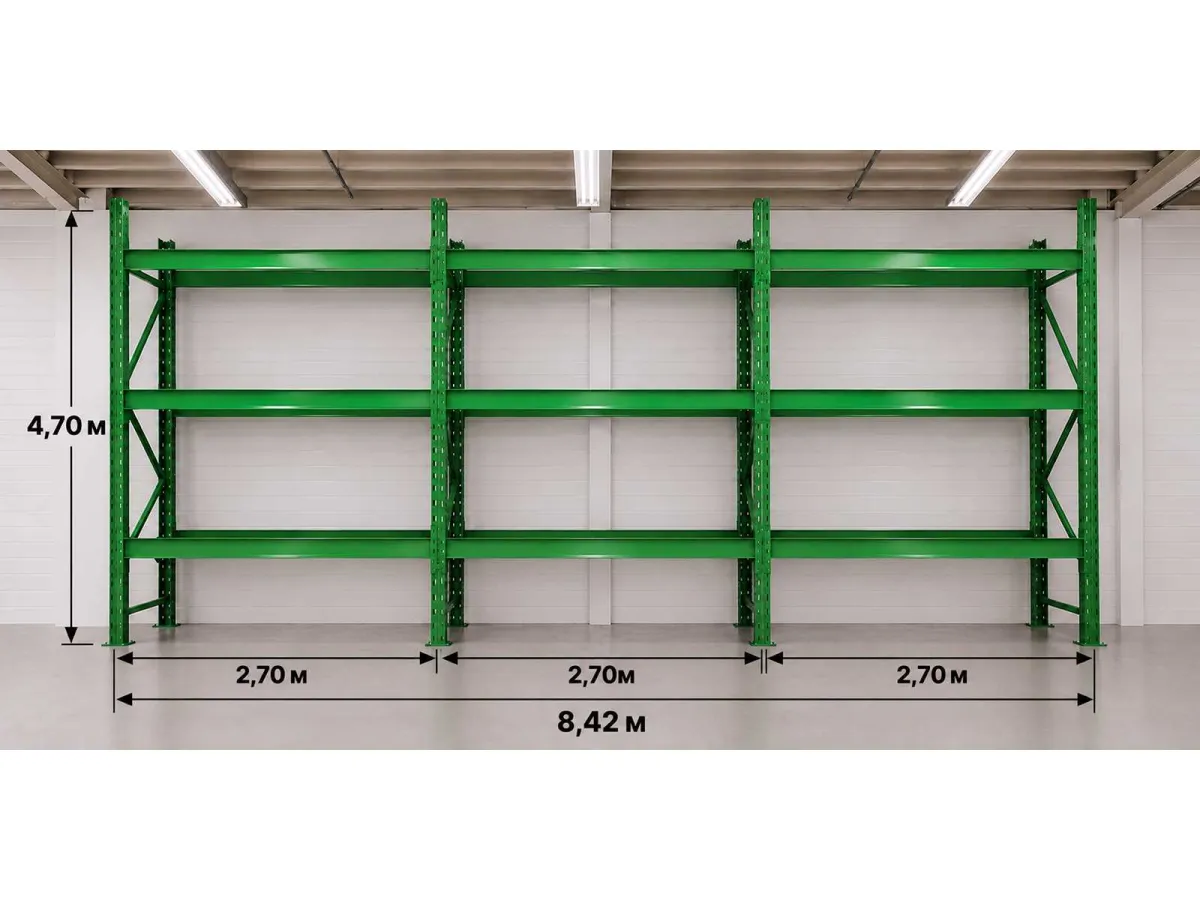 8,42 m/4,7 m Schäfer - PR400 - Palettenregal