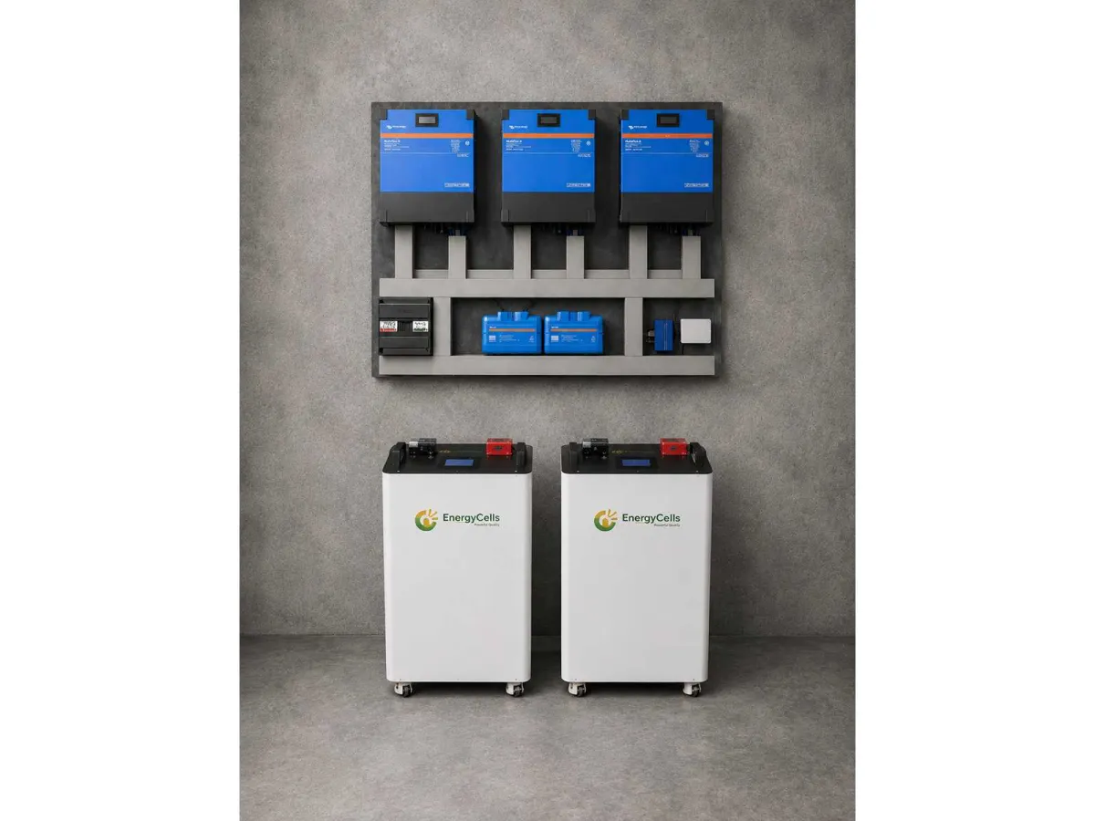 Sistema di accumulo a batteria solare trifase Victron Energy ESS - batteria LFP da 32kWh - 3x Multi RS Solar - 2026