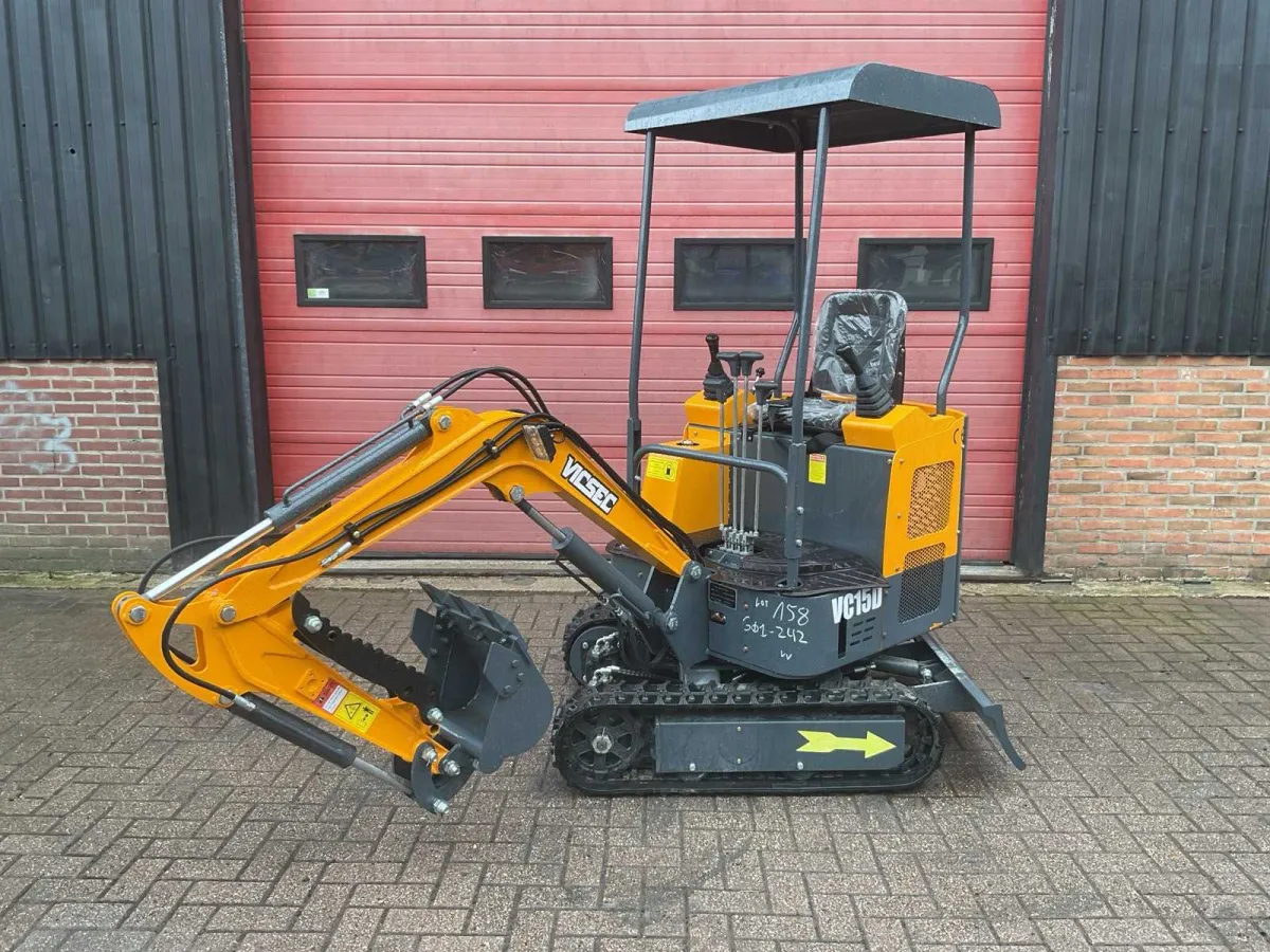 Vicsec VC15D Gelb/Grauer Mini-Bagger