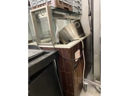 Warmer Selbstbedienungsschrank mit Bain-Marie auf Rädern – ENOFRIGO – RESALE