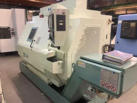 2001 Biglia B445 S2M – Doppelspindel-CNC-Drehbank mit Iemca-Stabzufuhr – RESALE