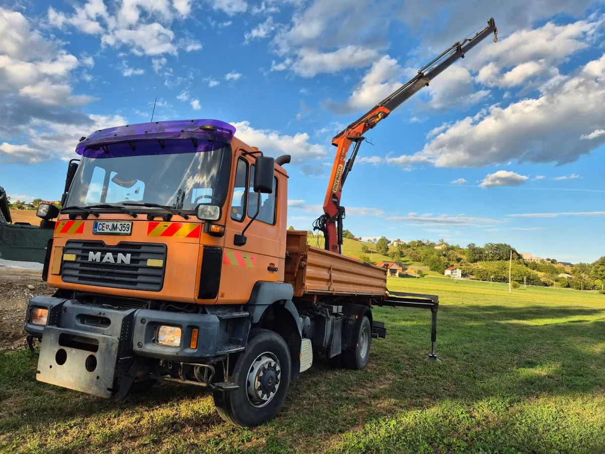 1999 - MANN - 19343 - Kipper-Lkw mit Kran