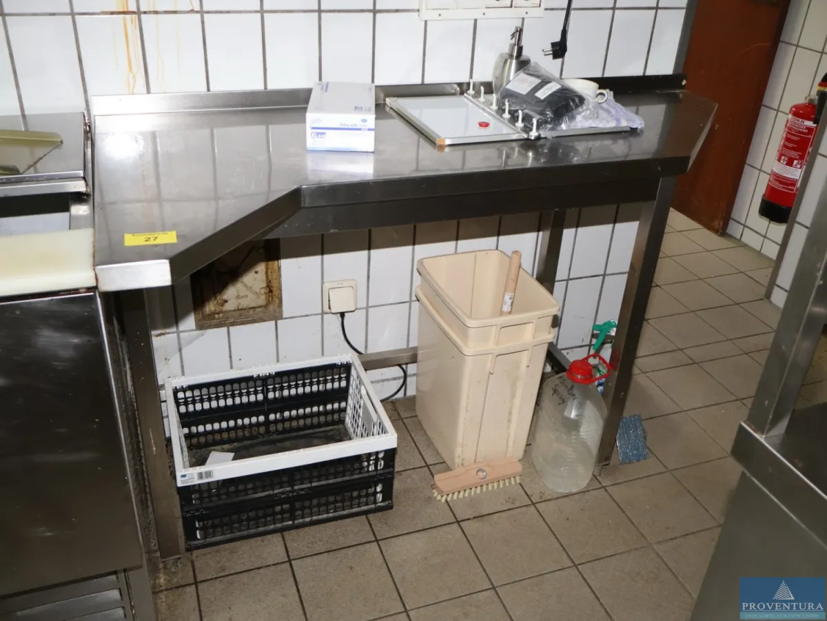 Edelstahl-Arbeitstisch Breite ca. 140 cm