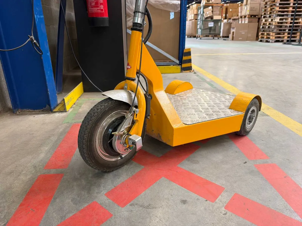 ERLER Colly 1 Elektrischer 3-Rad-Transportroller mit Ladeplattform, Korb und Lader