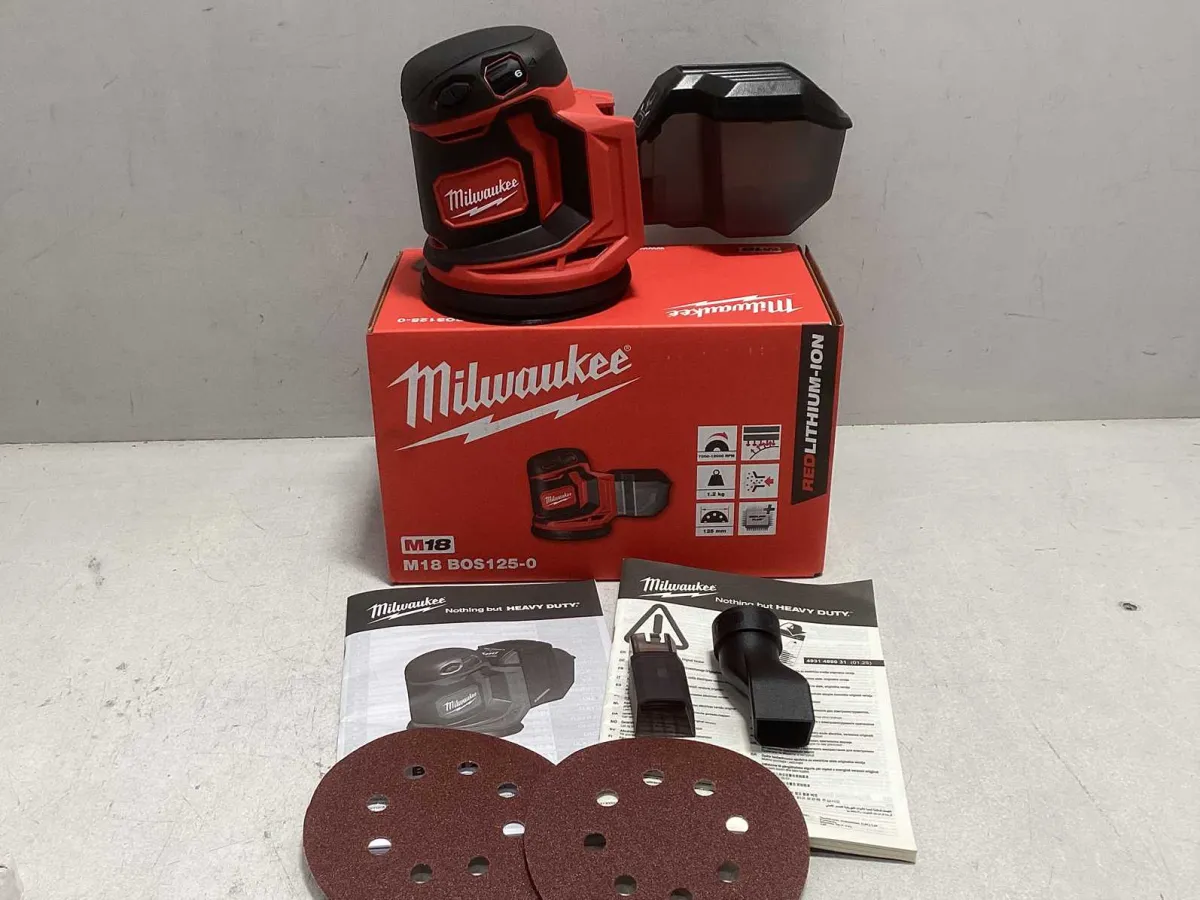 Milwaukee M18 BOS125-0 18V Li-Ion Batterie Orbitalschleiferkörper – 125mm