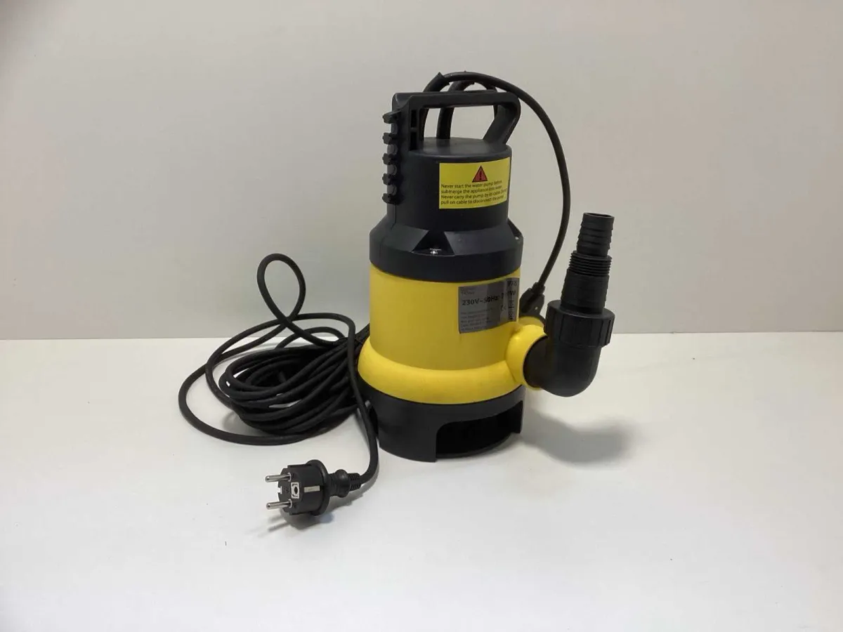 VDT Gartenabwasser-Tauchpumpe IPX8 – mit Schwimmer – Gelb/Schwarz