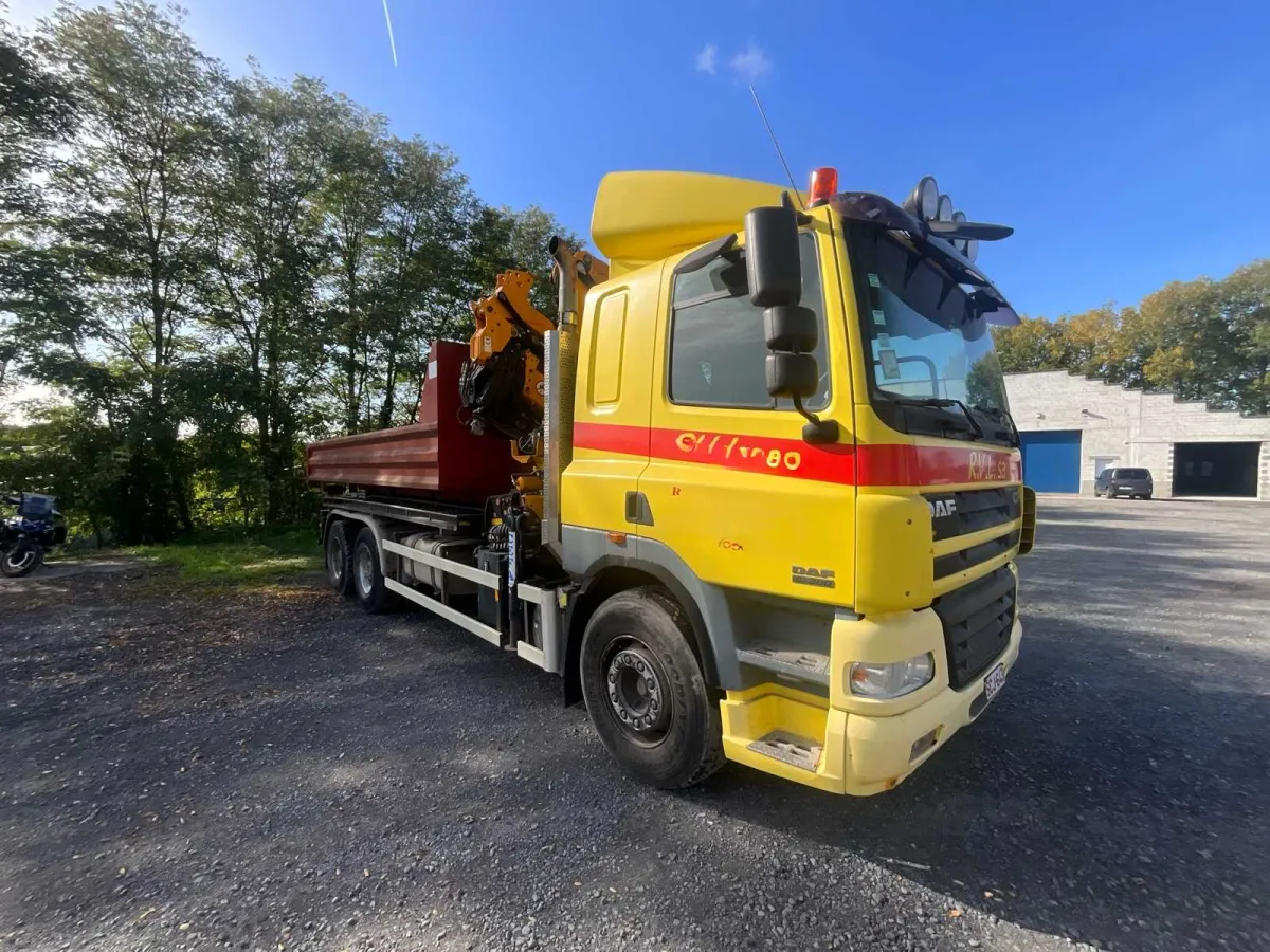 2003 DAF Cf85 DAF CF85 6x4 Kipper + EFFER 145-11-4S Kran mit abnehmbarem Fock – 280 kW – 3 Achsen