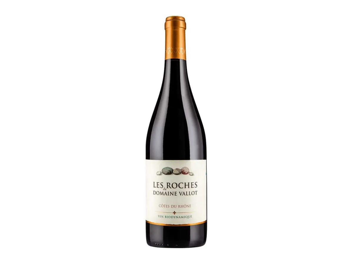 DOMAINE VALLOT Rotwein - Les Roches domaine Vallot - Côtes du Rhône 2016 (5x)