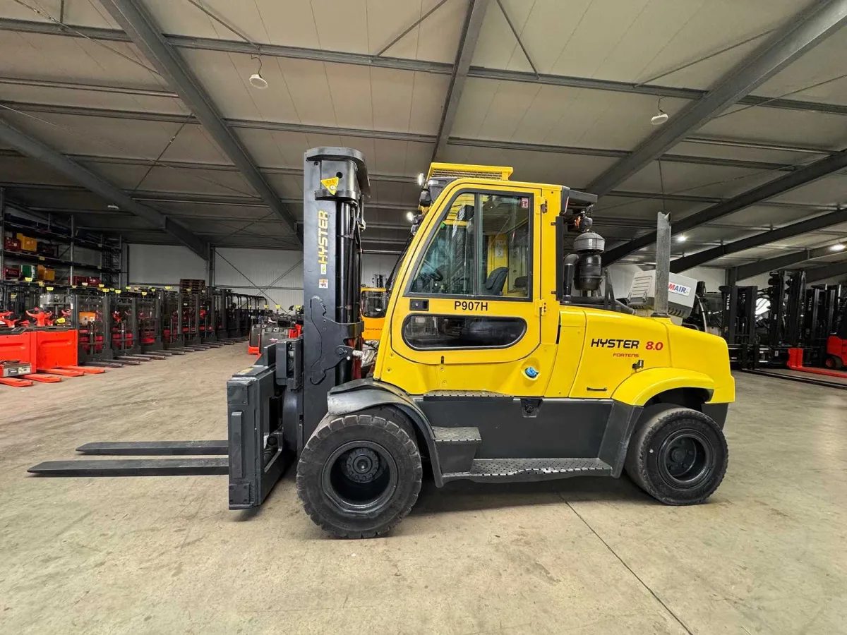 2022 Service+UVV 09/2027 Hyster H8.0FT-9 8.000kg 3.+4. Ventil Gabelversteller Kabine AC Klima Diesel