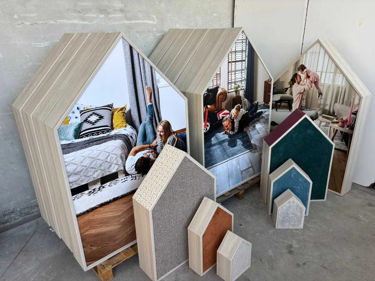 (x40) Dekoratives Haus – 10x4 Größen (verschiedene Muster und Designs)