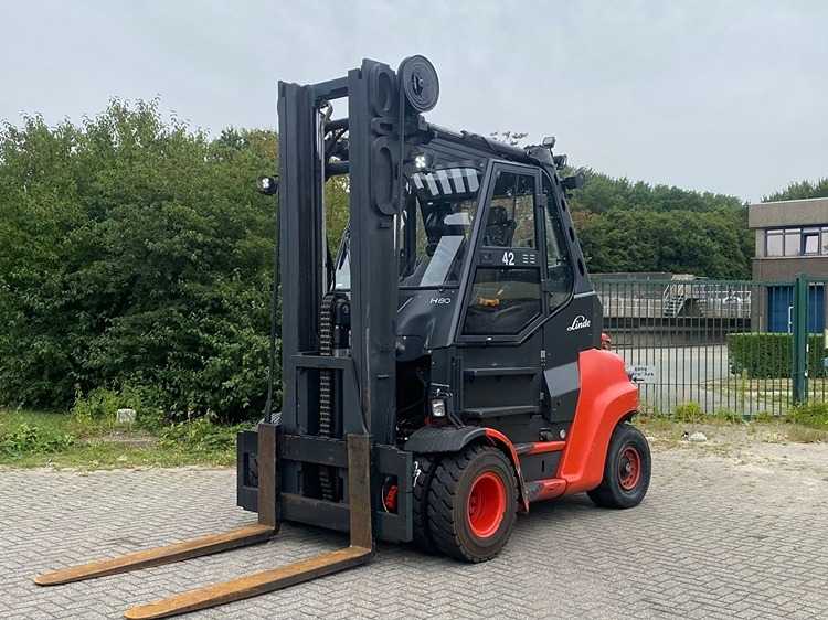 Linde - 2013 - H80D-02/900 - 6,5M Triplex, Freiheber - Gabelstapler