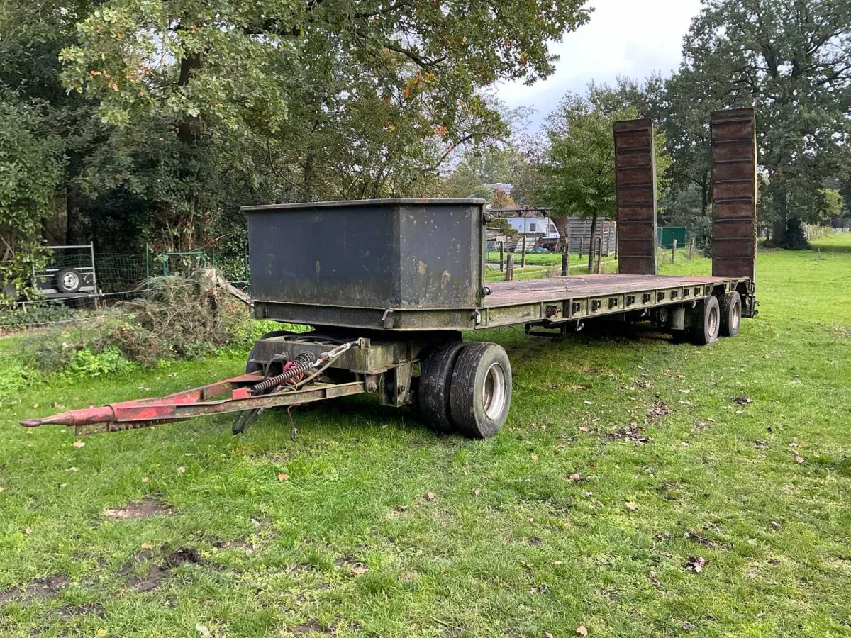 1983 Robuster Kaiser RSE 20 3-achsiger Niederlader / Maschinentransporter mit Rampen