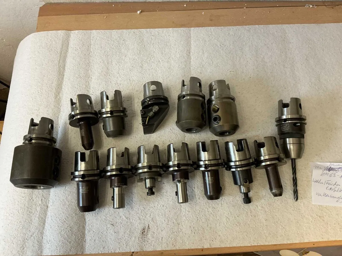 Kennametal KM63-Aufnahmen, Weldon/Fräsdorn/Bohrfutter u.a. (14x)