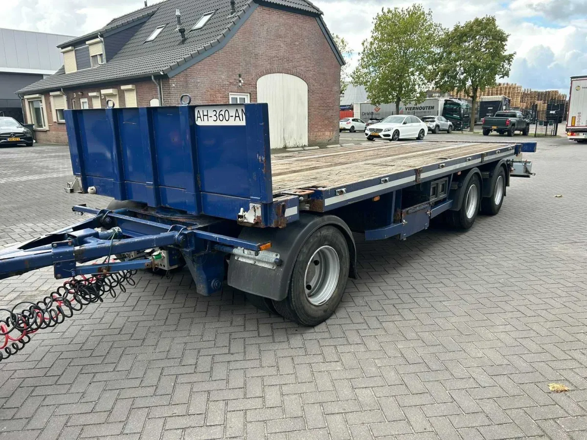 2009 ASCA 3-achsige ausfahrbare Plattformanhänger – 24.000 kg – Hubachse – Drehschloss