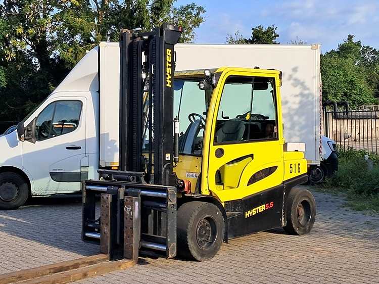 Hyster - 2022 - J5.5XN6 - 1638 Stunden, 4M Duplex, Gabelpositionierer, Seitenschaltung - Gabelstaple