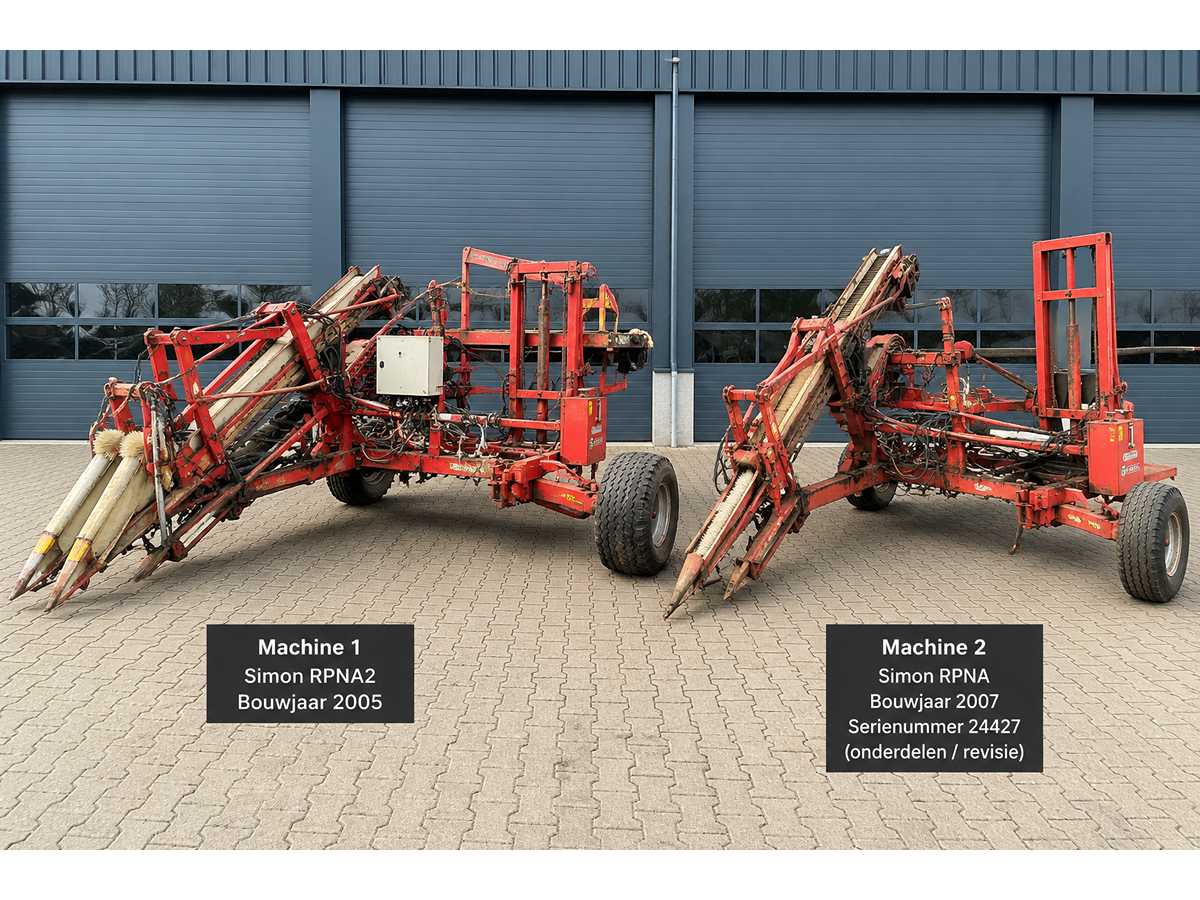2005 Simon RPNA2 Lauch-Top-Hebeharvester 2005 mit Simon RPNA Spendermaschine 2007