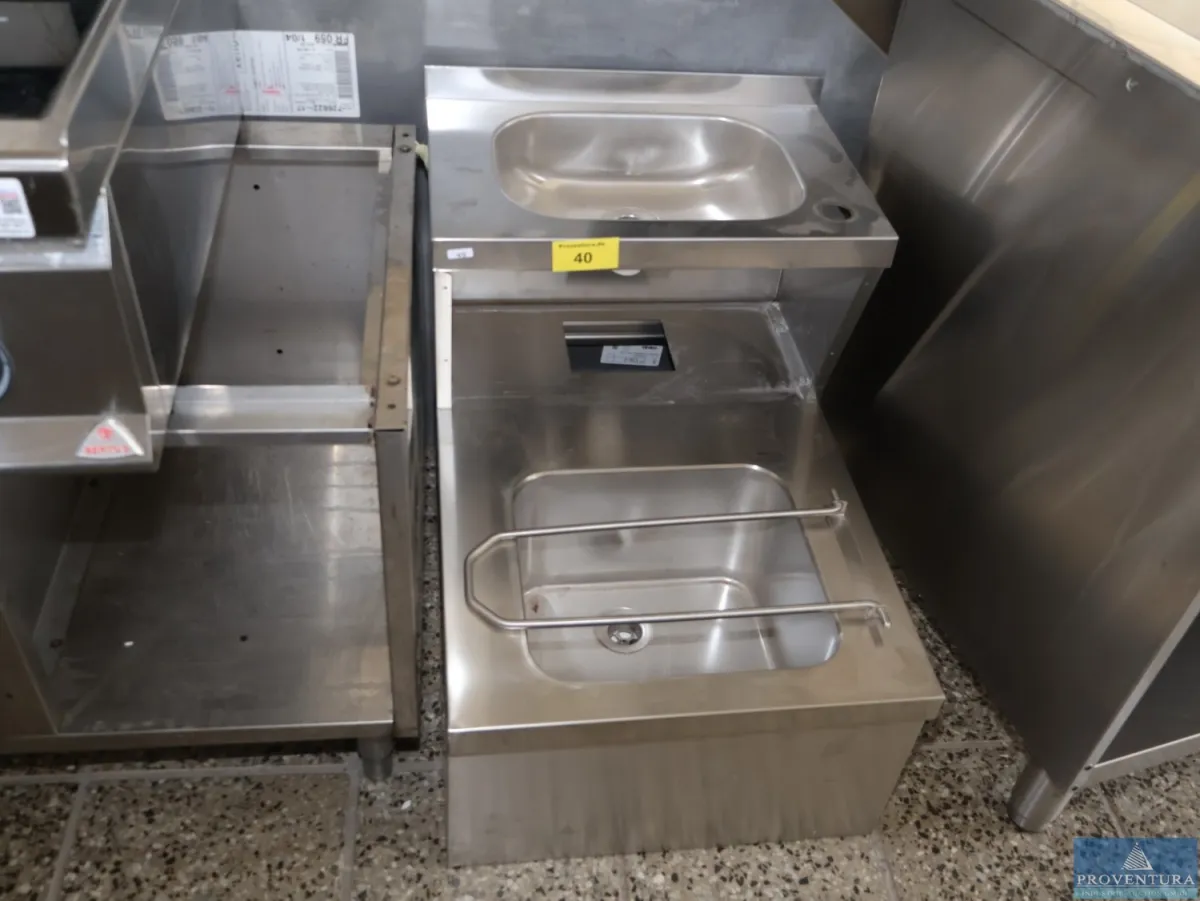Abspülbecken 2-teilig Topfaufsatz