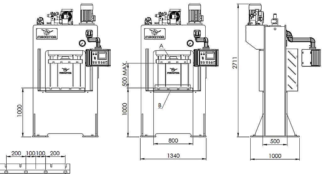 Mecamaq PDM 100 R Hydraulik Presse