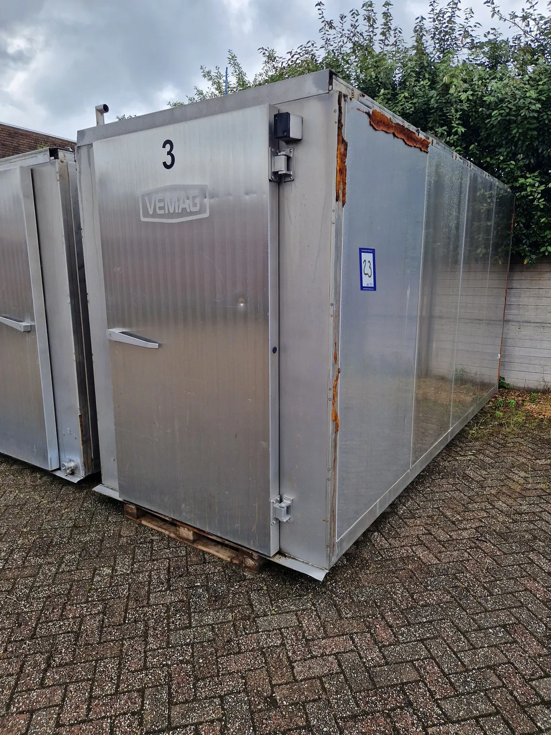 Vemag AEROMAT smoke chamber for 4 trolleys with co