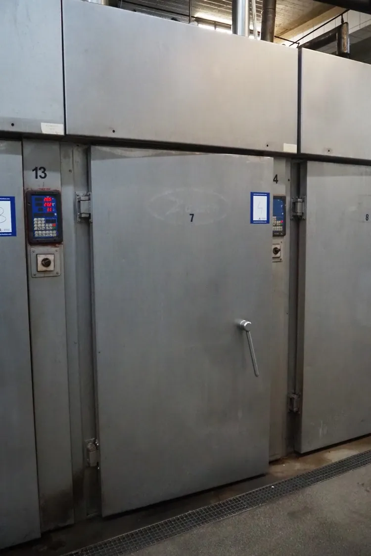 Zasada smoke chamber for 3 trolleys, 2 doors, insi