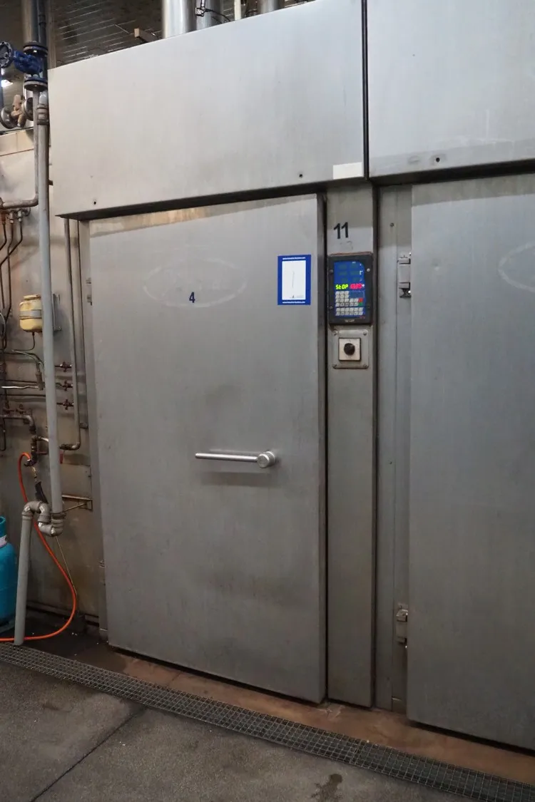 Zasada smoke chamber for 3 trolleys, 2 doors, insi
