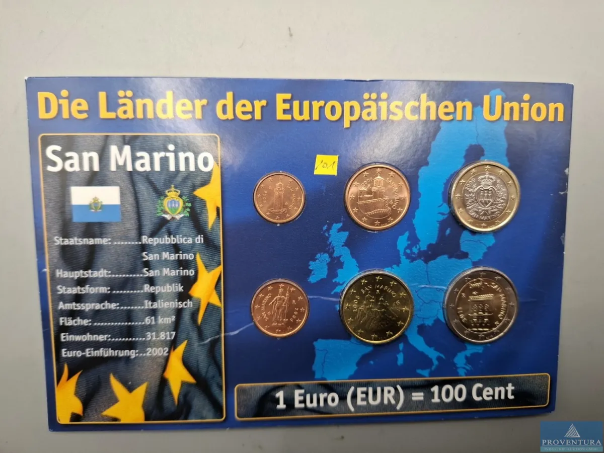 Kleinmünzensatz San Marino 2006-2011 1-5 ct +50 ct