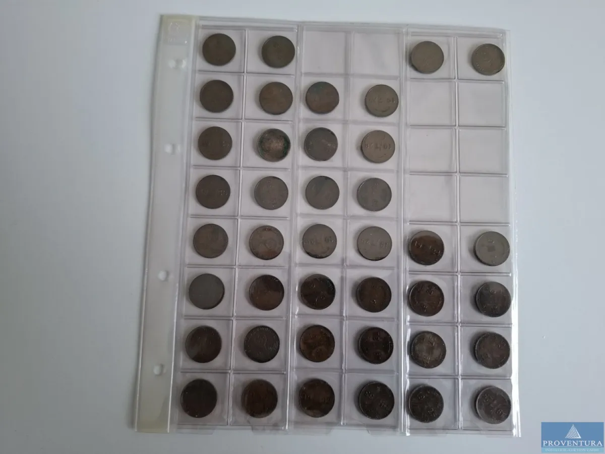 Umlaufmünzen Deutsches Reich 24x 2 Reichspfennig 1