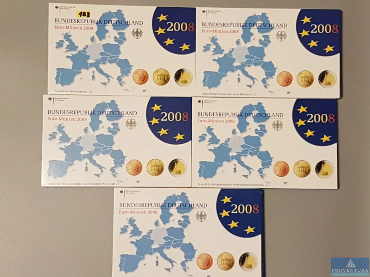 Euro-KMS Bundesrepublik Deutschland 2008 ADFGJ pp