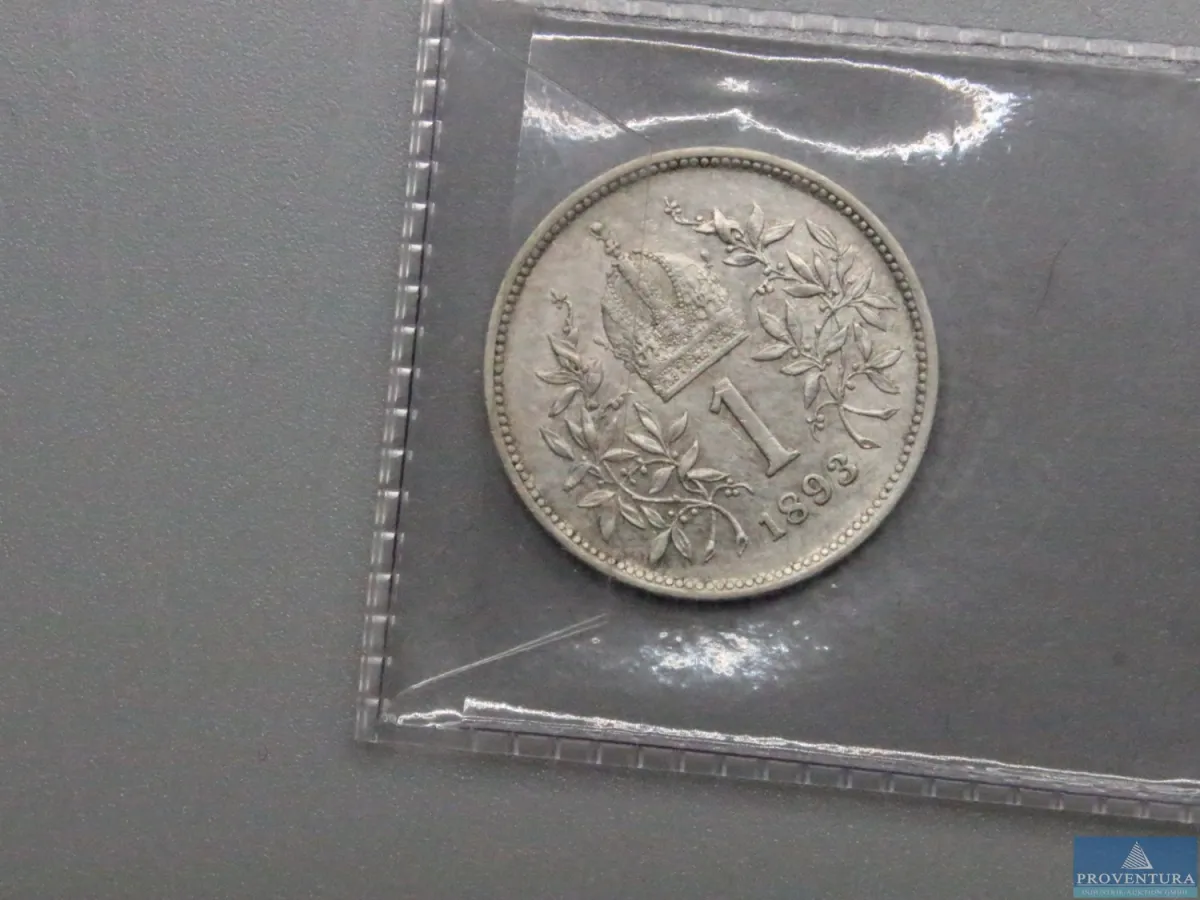 Classic-Silbermünze Österreich 1 Krone 1893 vz+ Si