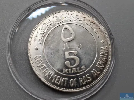 Silbermünze Ras al Chaima 5 Riyal 1389/1969 st Sil – RESALE