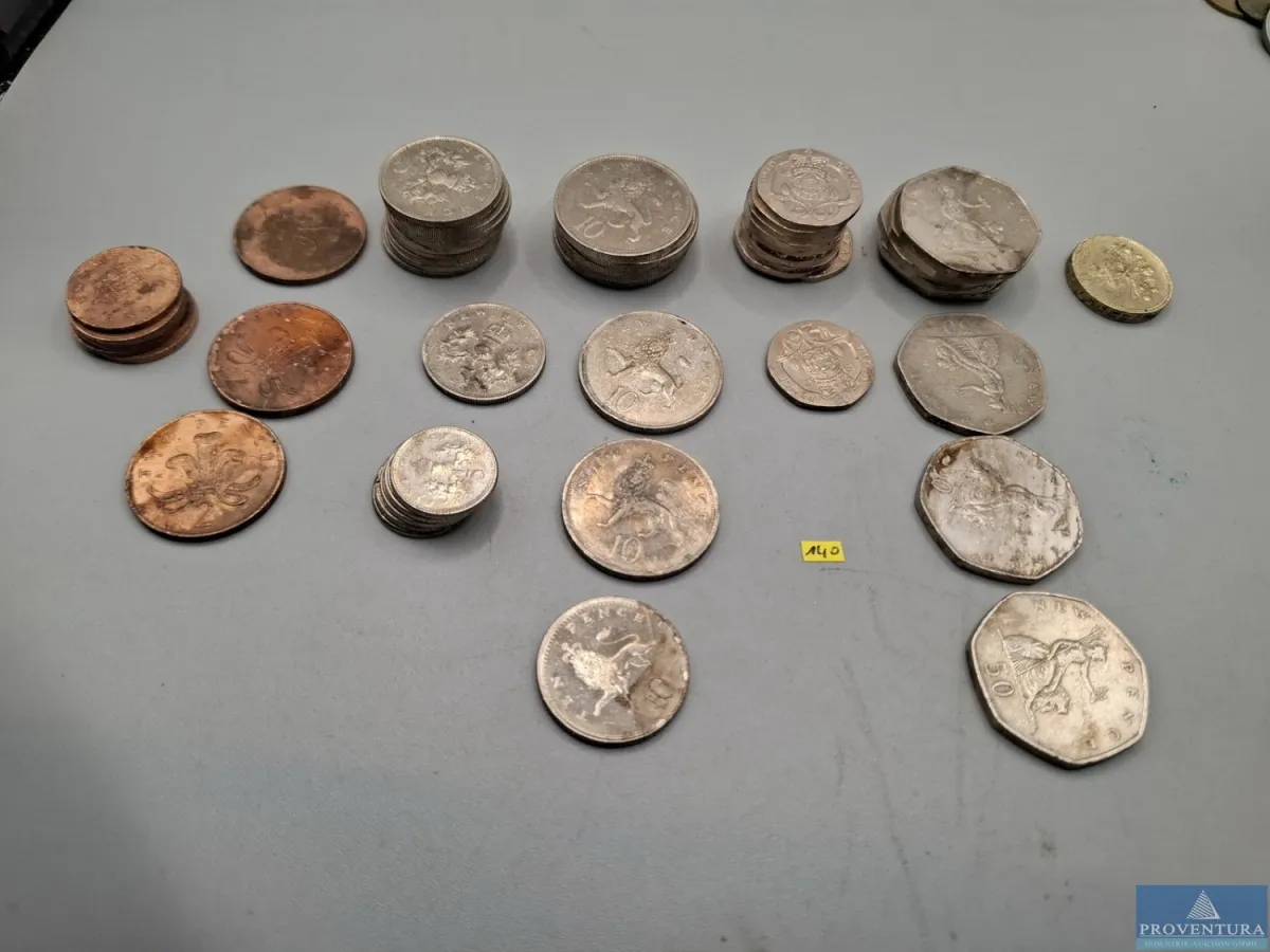 Umlaufmünzen England 1 Penny - 1 Pfund 5x 1 Penny