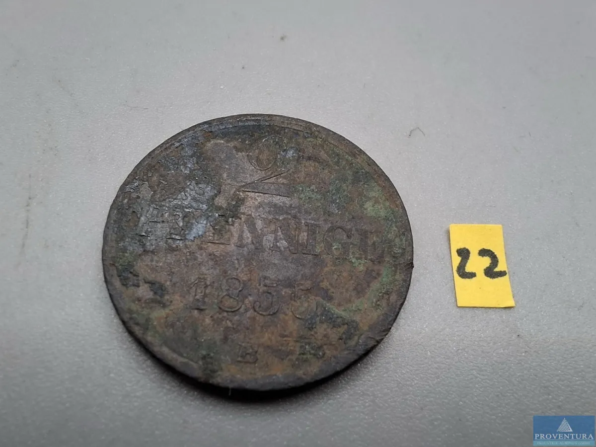 Umlaufmünze Herzogthum Braunschweig 2 Pfennige 185