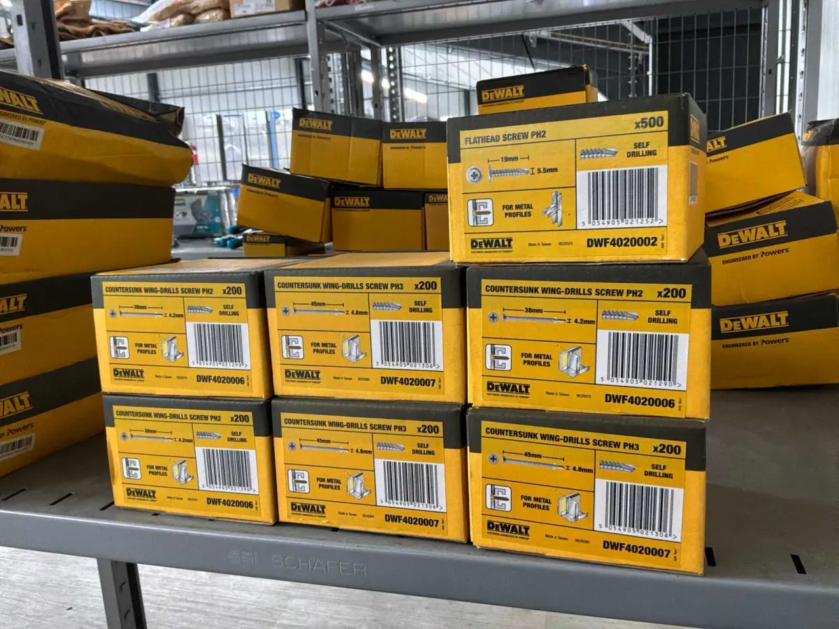 Śruby samowiercące DeWalt z zagłębieniem