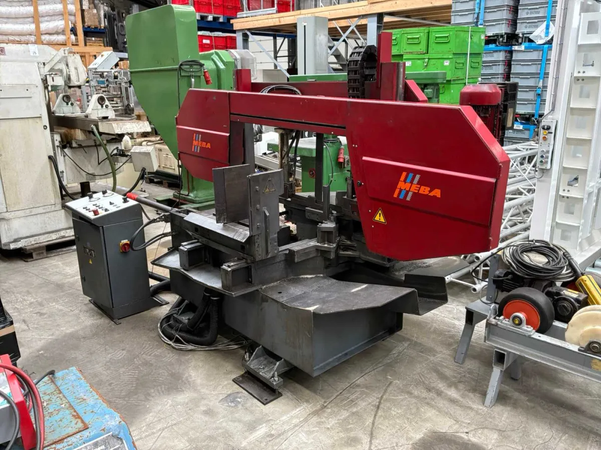 2003 Meba 410 DG Halbautomatische Doppelgehrungs-Bandsägemaschine