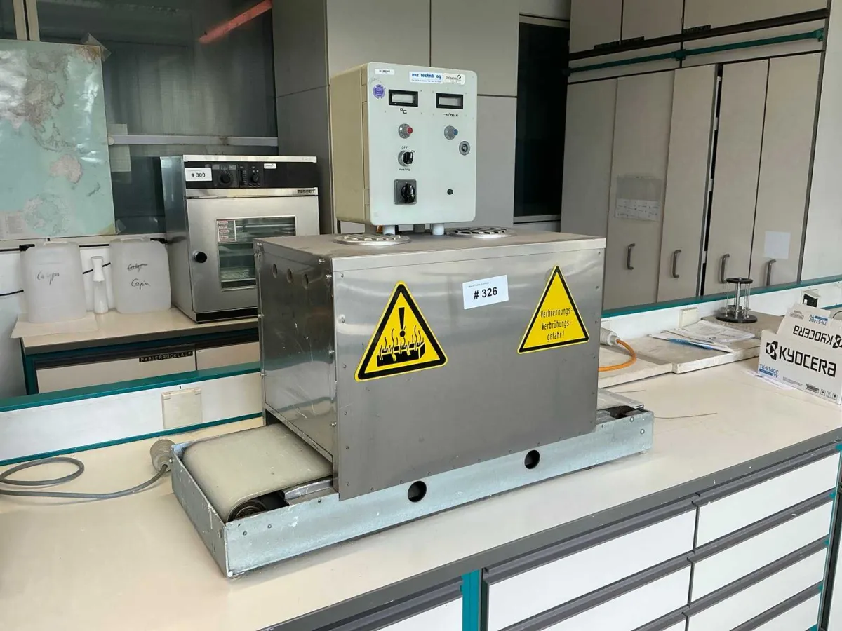Sistema de calefacción de laboratorio continuo ENZ con cinta transportadora