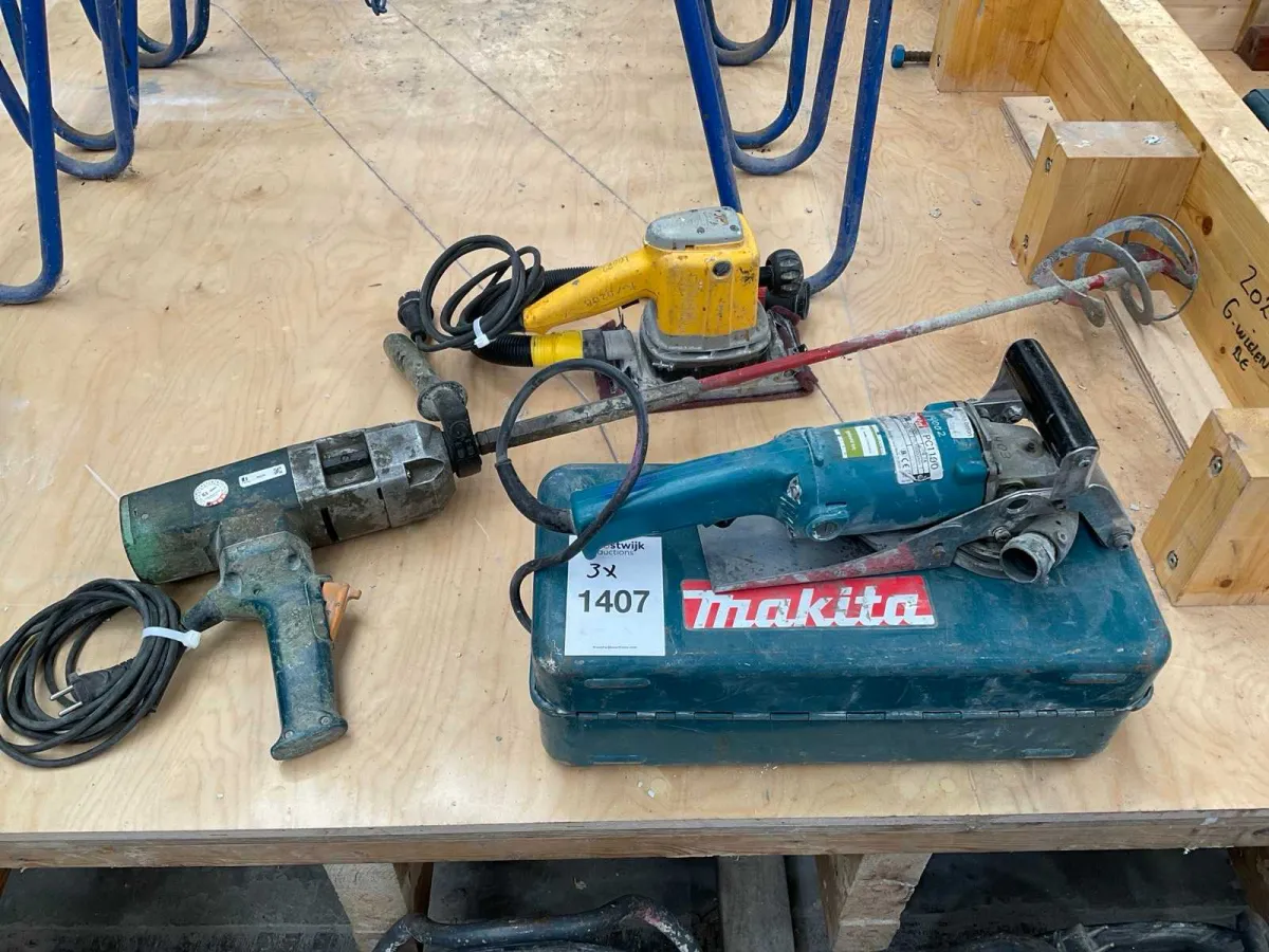 Makita, Dewalt Sanders und Betonmischer