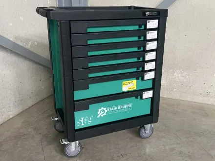 Stahlgruppe SG9 professionell gefüllter Werkzeugwagen – RESALE