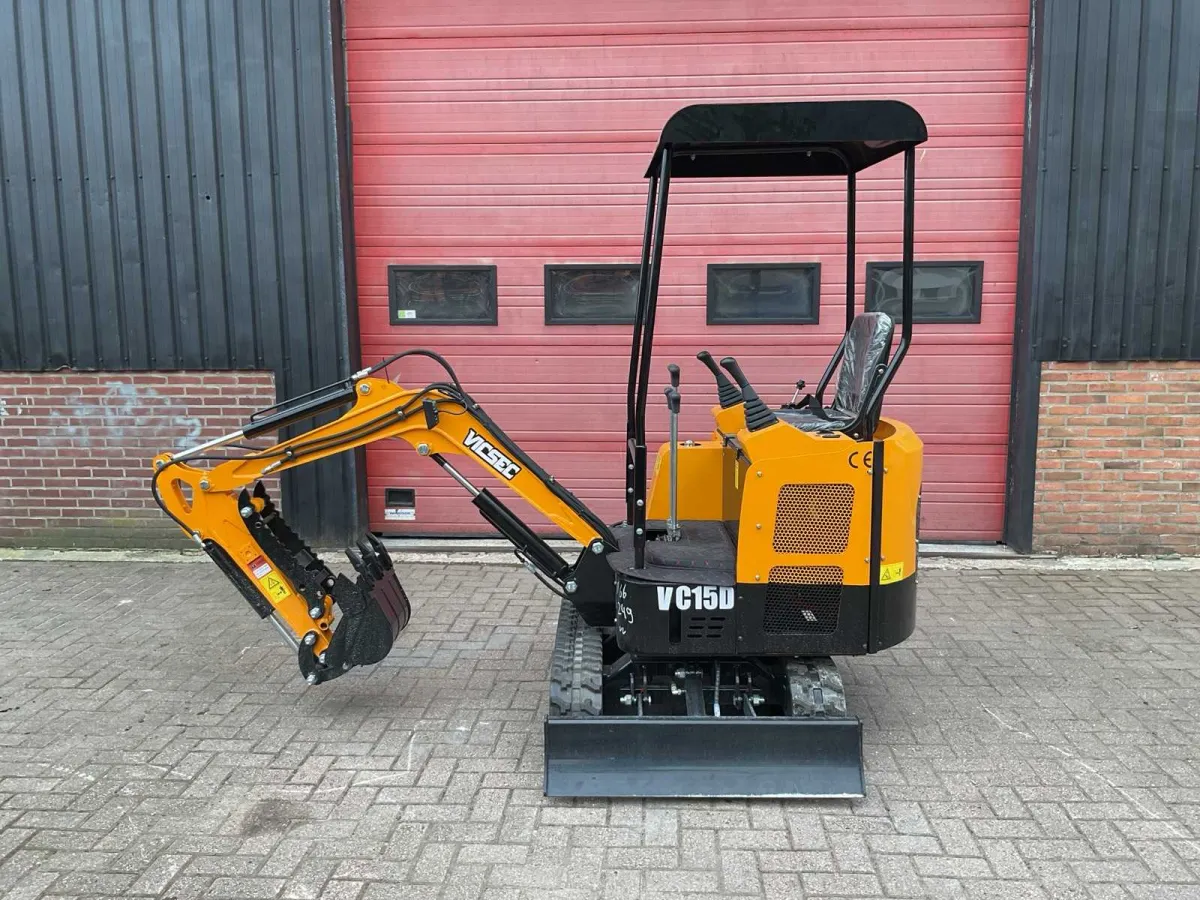 Vicsec VC15D Gelb/Schwarzer Mini-Bagger