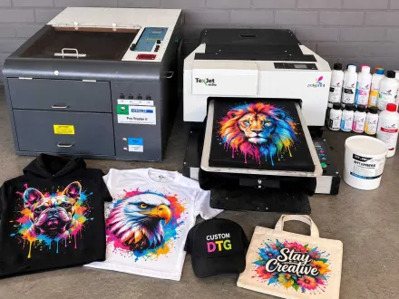 DTG DTF Textildrucker Polyprint TexJet Echo + Schulze Pre-Treater II – RESALE